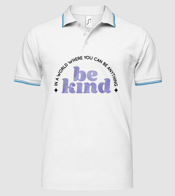 Be kind model alb pe tricou