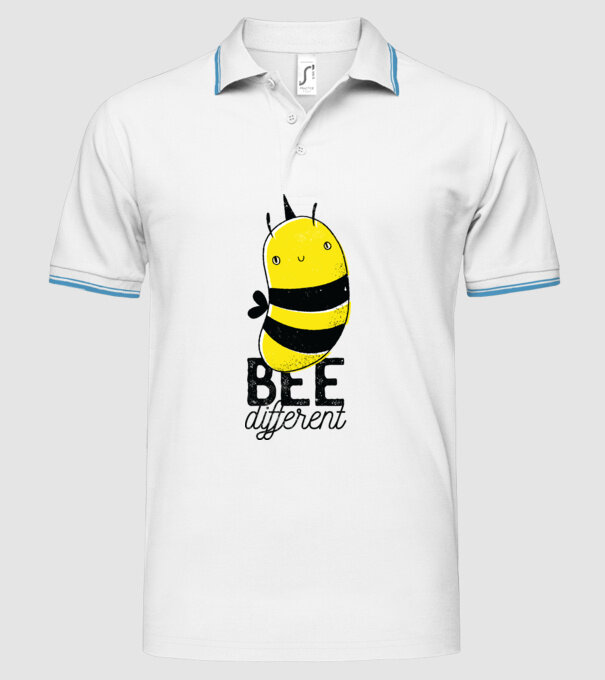 Bee different tricou albinuță model alb pe tricou