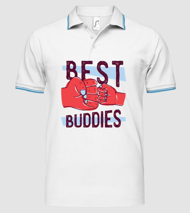 Best Buddies - Cei mai buni prieteni model alb pe tricou