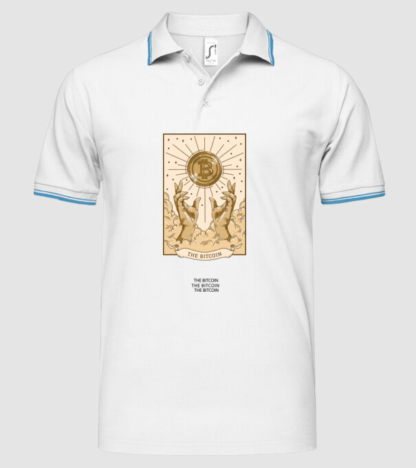 Religie Bitcoin model alb pe tricou