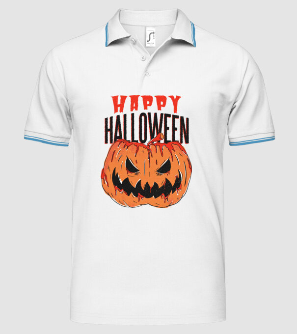 Happy Halloween Pumpkin model alb pe tricou