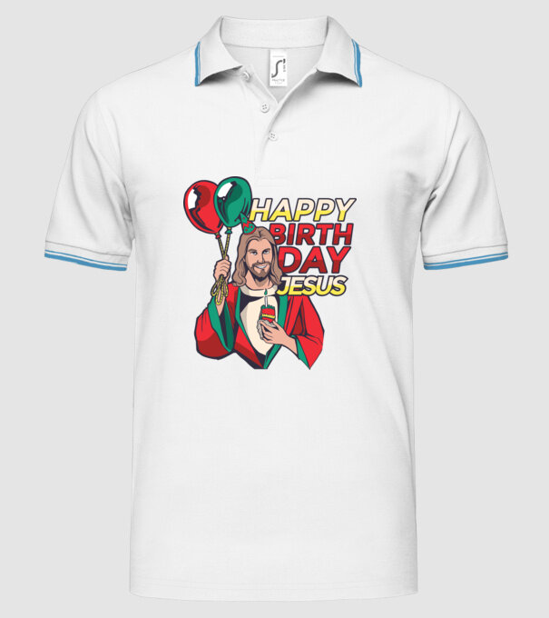 La mulți ani, Isus model alb pe tricou