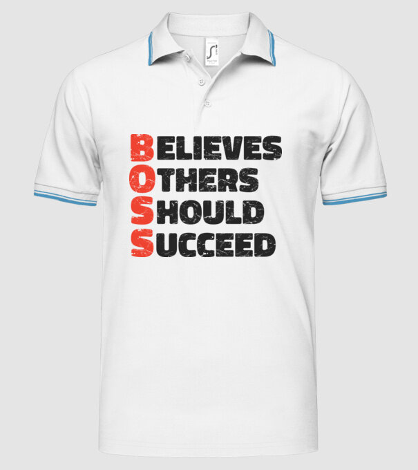 BOSS Șef model alb pe tricou