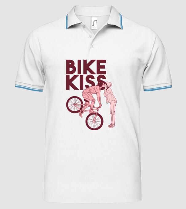 Pupici cu bicicletă model alb pe tricou