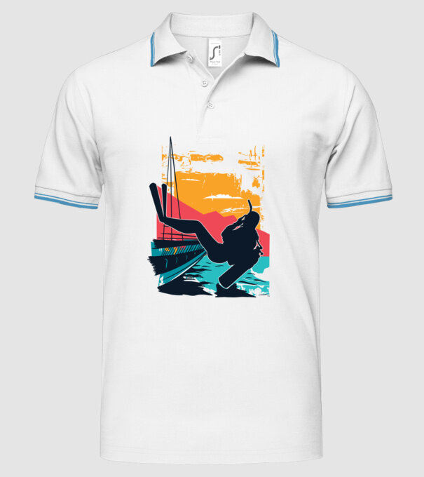 Tricou Scafandru Retro model alb pe tricou