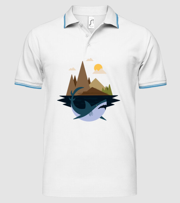 Rechin Natură model alb pe tricou