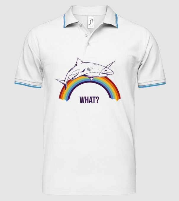 Rechin unicorn model alb pe tricou