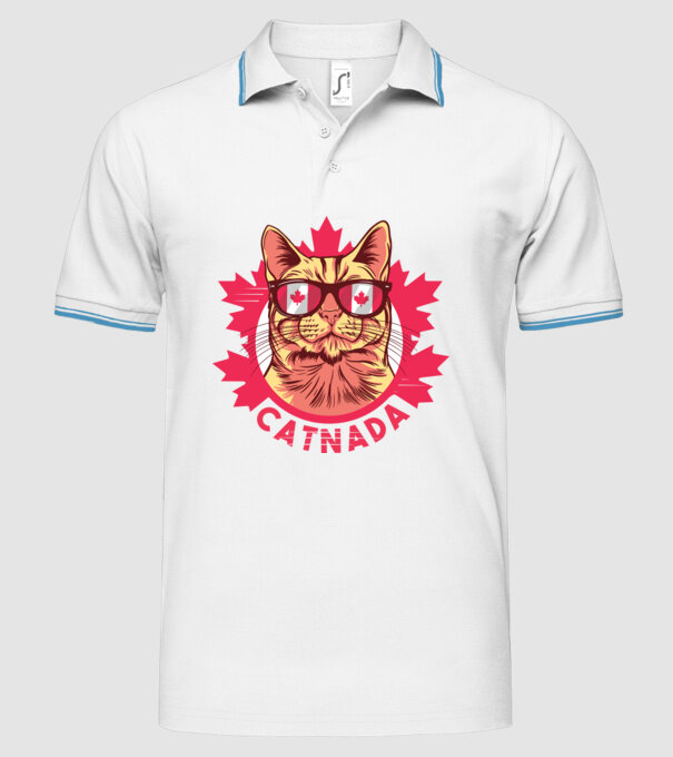 Catnada model alb pe tricou