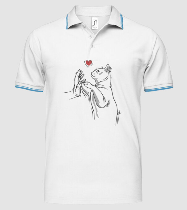 Prietenie Pisică Cal model alb pe tricou