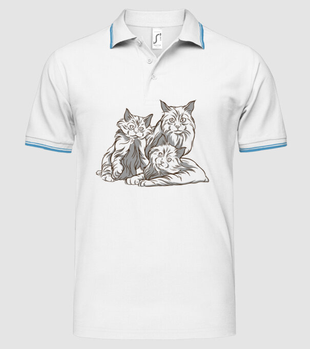 Pisicuțe model alb pe tricou