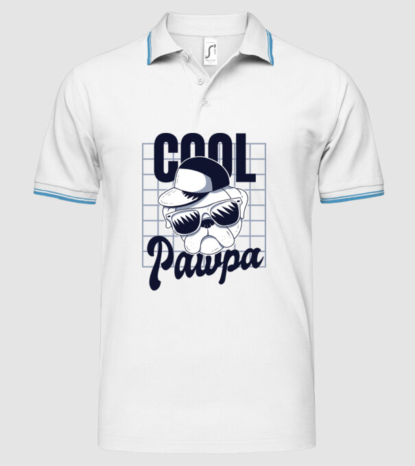 Cool Pawpa model alb pe tricou