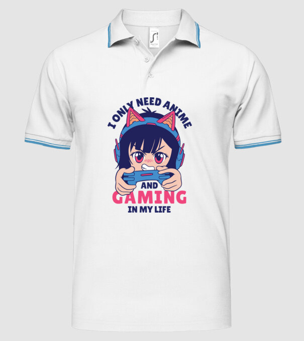 Am nevoie doar de Anime și Jocuri model alb pe tricou