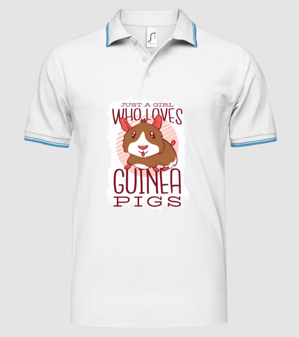 Doar o fată care iubește porcușorii de Guineea model alb pe tricou