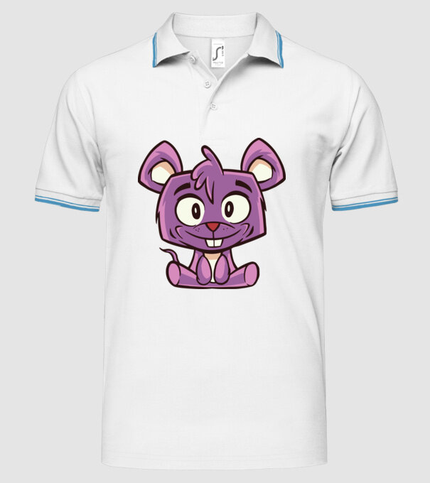 Șoarece drăguț model alb pe tricou