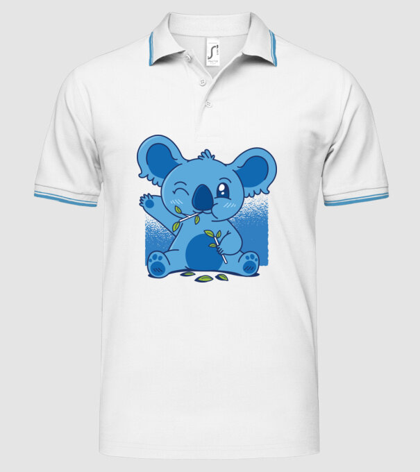 Koala drăguț model alb pe tricou