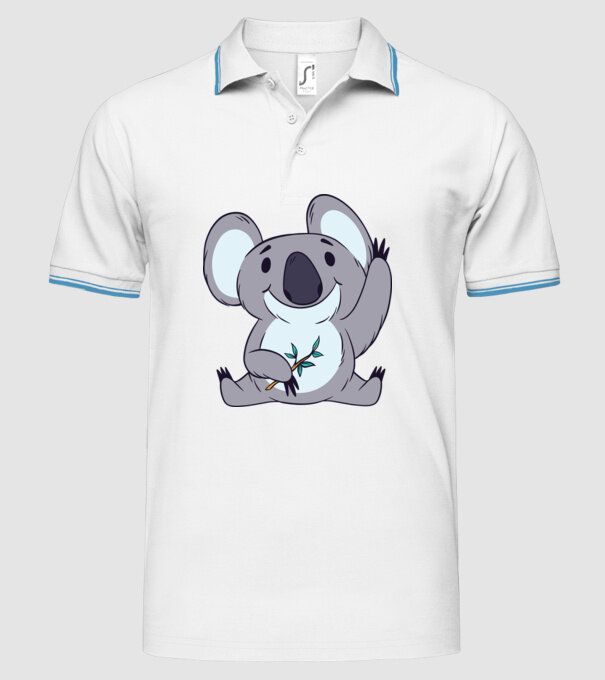 Koala drăguț model alb pe tricou