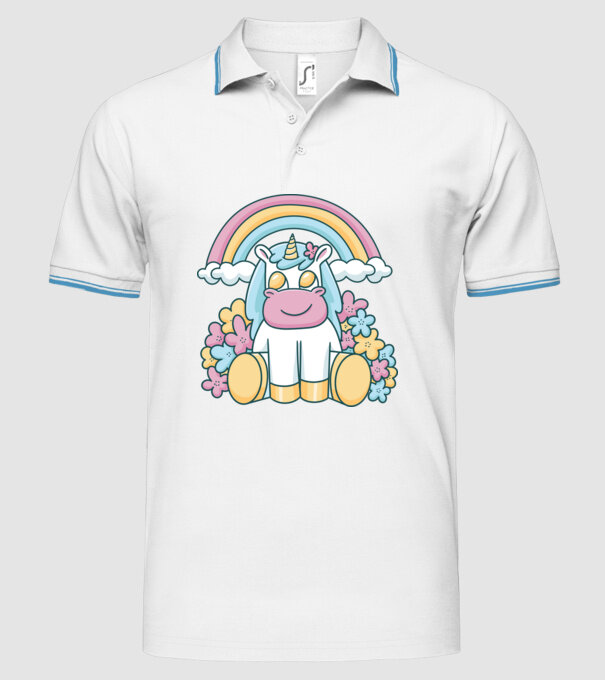 Unicorn drăguț model alb pe tricou