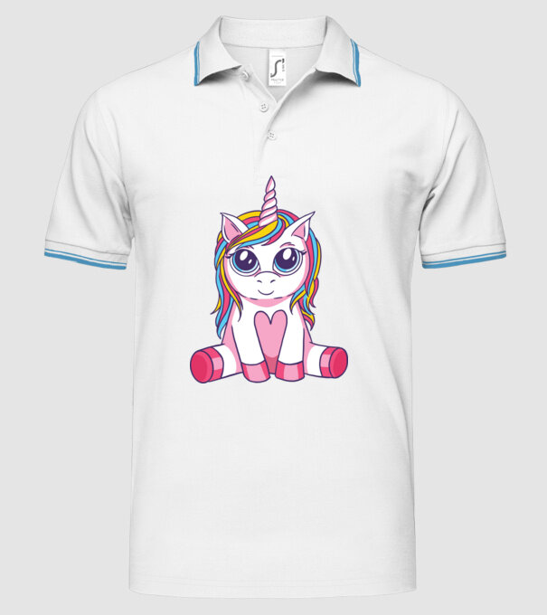 Unicorn drăguț model alb pe tricou