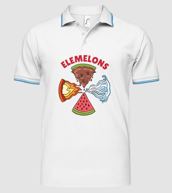 Elemente pepene model alb pe tricou