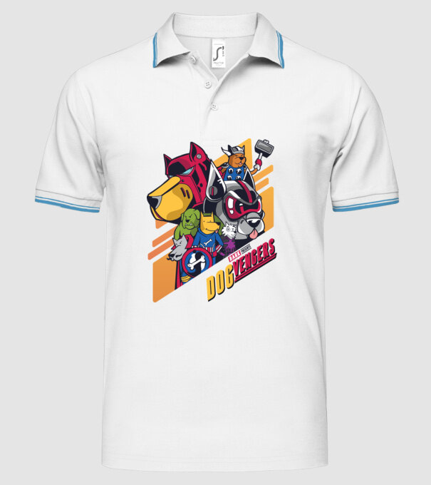 Dogvengers Câini Eroi model alb pe tricou