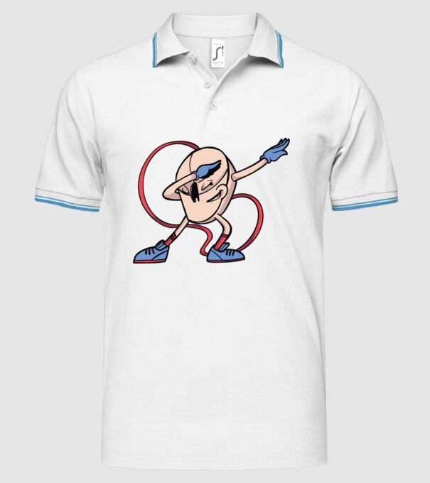 Șoarece DAB model alb pe tricou