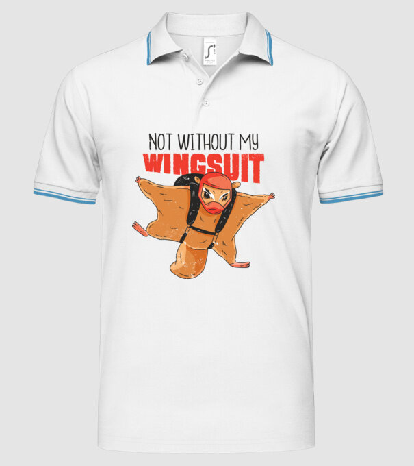 Veveriță cu parașută tricou amuzant model alb pe tricou
