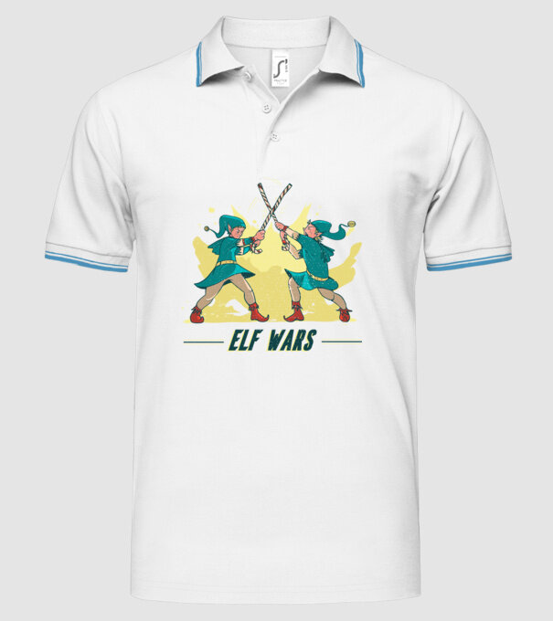 Războiul elfilor model alb pe tricou
