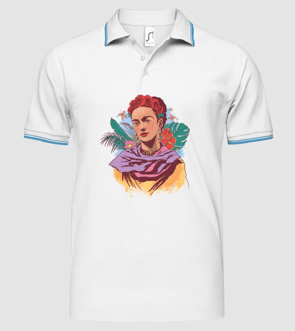 Portret Frida Kahlo model alb pe tricou
