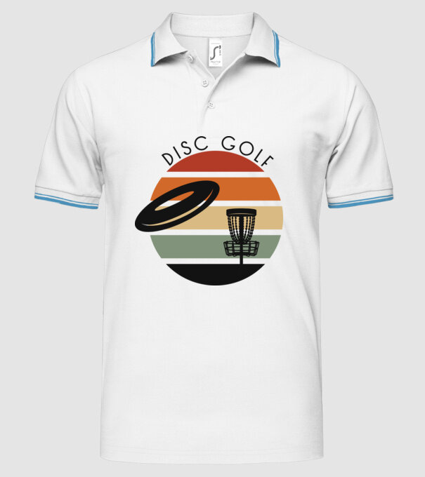 Frizbi Golf model alb pe tricou