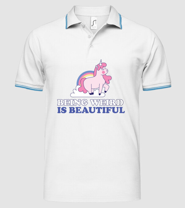 A fi ciudat este minunat Unicorn model alb pe tricou