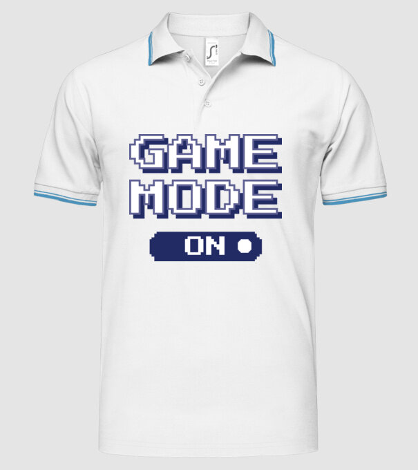 Game mode on Gamer pixel model alb pe tricou
