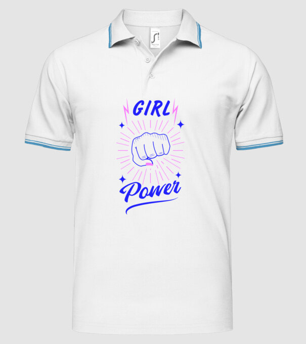 Girl Power Ziua Femeii model alb pe tricou