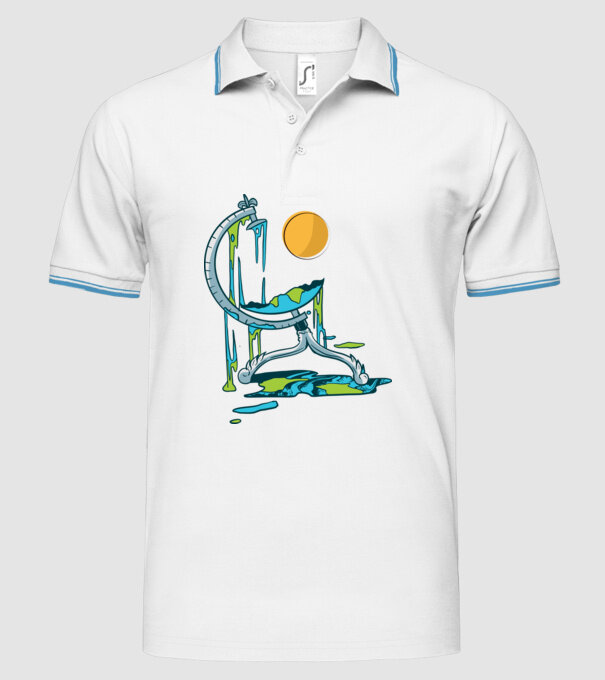 Încălzire globală model alb pe tricou
