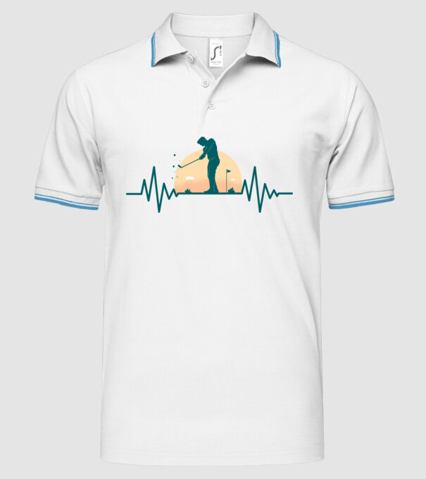 Golf Bătăi de inimă model alb pe tricou