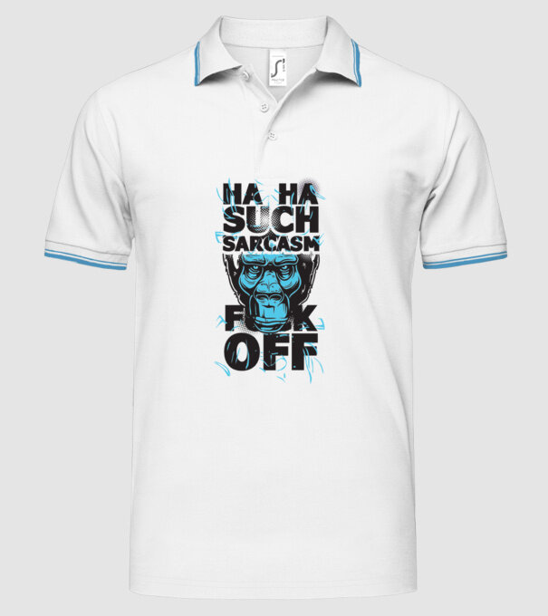 Haha, Such Sarcasm model alb pe tricou