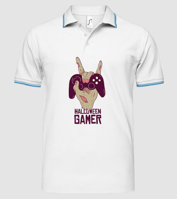 Halloween Gamer tricou Zombie model alb pe tricou