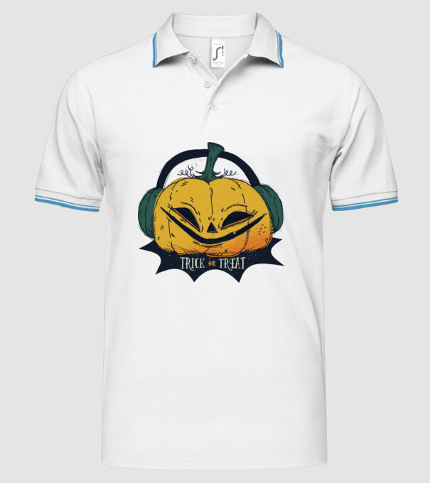 Dovleac Halloween model alb pe tricou