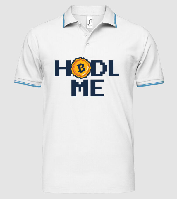 Hodl Me Bitcoin model alb pe tricou