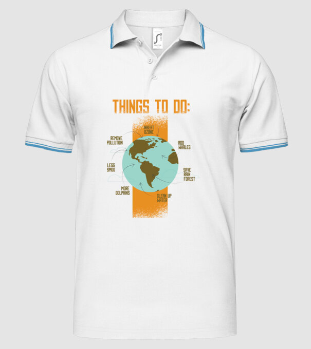Cum să salvăm Pământul model alb pe tricou
