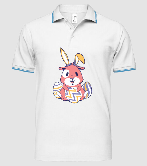 Porcușor de Guineea de Paște model alb pe tricou
