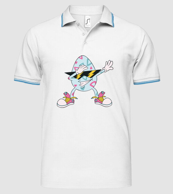 Ouă de Paște Dab model alb pe tricou