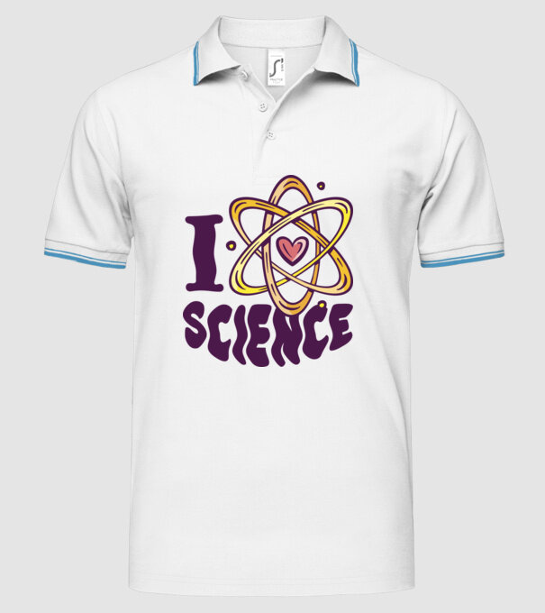 I Love Science știință model alb pe tricou