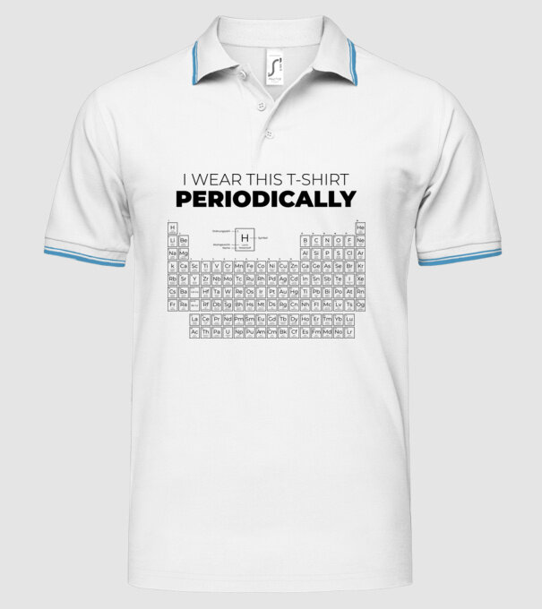 I wear this t-shirt periodically model alb pe tricou