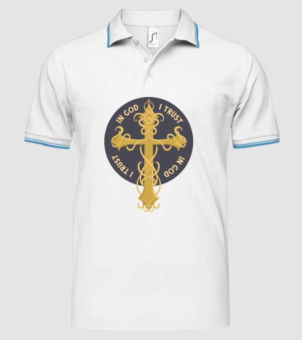 In God We Trust model alb pe tricou