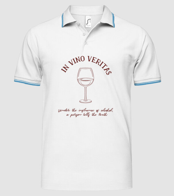 In Vino Veritas - Adevărul este în vin model alb pe tricou