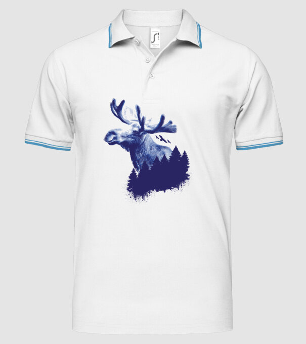Elan model alb pe tricou