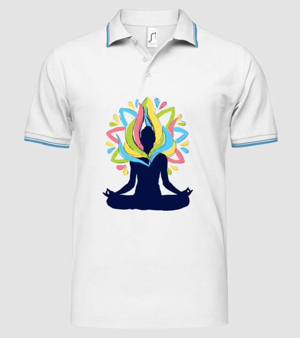 Energii Yoga Meditație model alb pe tricou