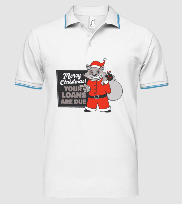 Raton de Crăciun model alb pe tricou