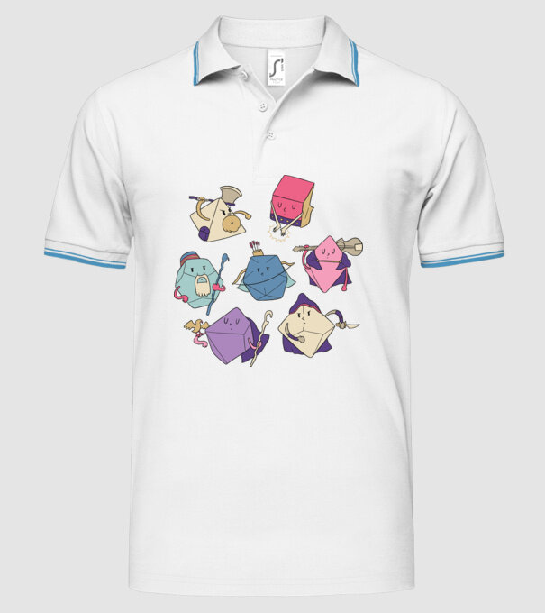 Caractere Cub model alb pe tricou