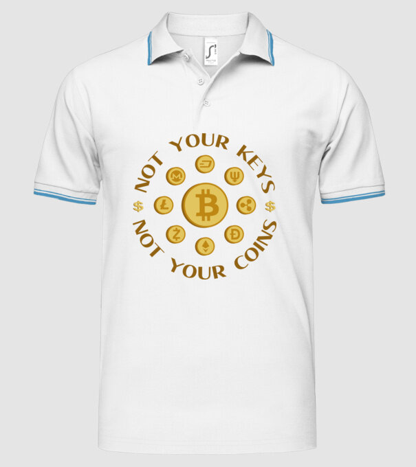 Criptomonede model alb pe tricou
